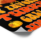 Cute Turkey Gift Funny Kitchen Staff Retro Fall De Poster (Ecke)