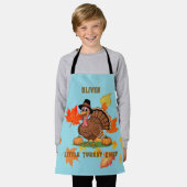 Cute Turkey Kids Apron – Little Chef Name Schürze (Getragen)