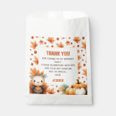 Cute Turkey Thanksgiving 1st Birthday Thank You Geschenktütchen (Vorderseite)