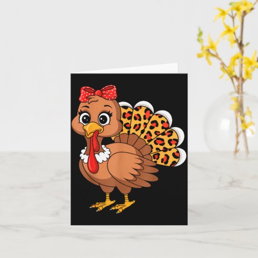 Cute Turkey Thanksgiving Lgrim Turkey Day Women Gi Karte (Gelbe Blume)