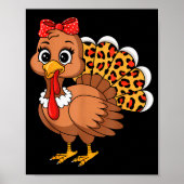 Cute Turkey Thanksgiving Lgrim Turkey Day Women Gi Poster (Vorne)