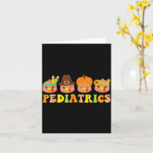 Cute Turkeys Pediatrics Pumpkin Thanksgiving Fall  Karte (Gelbe Blume)
