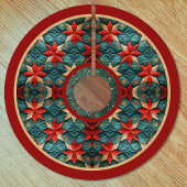 Cute turquoise festive christmas printed custom polyester weihnachtsbaumdecke