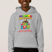 Cute Turtle 100 Days Pushing Teacher's Buttons Hoodie (Vorderseite)