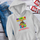 Cute Turtle 100 Days Pushing Teacher's Buttons Hoodie