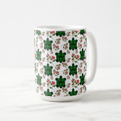Cute Turtle and Floral Seamless Pattern  Kaffeetasse (VorderseiteRechts)