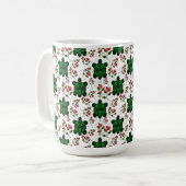 Cute Turtle and Floral Seamless Pattern  Kaffeetasse (Vorderseite Links)