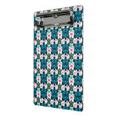 Cute Turtle and Floral Seamless Pattern  Notebook Mini Klemmbrett (Gewinkelt2)