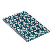 Cute Turtle and Floral Seamless Pattern  Notebook Notizblock (Rechte Seite)