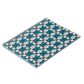 Cute Turtle and Floral Seamless Pattern  Notebook Notizblock (Linke Seite)