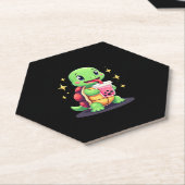 Cute turtle drinking boba. Funny Boba Turtles Love Untersetzer (angewinkelt)