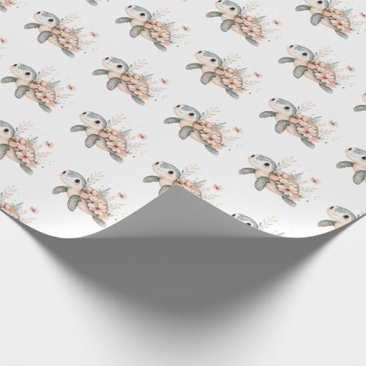 Cute Turtle Geschenkpapier (Ecke)