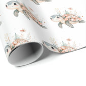 Cute Turtle Geschenkpapier (Rolleneckpunkt)