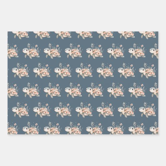 Cute Turtle Geschenkpapier Set (Vorderseite 3)