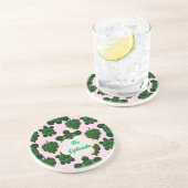 Cute Turtle Leaves Seamless Pattern, Tropical  Getränkeuntersetzer (Seite)