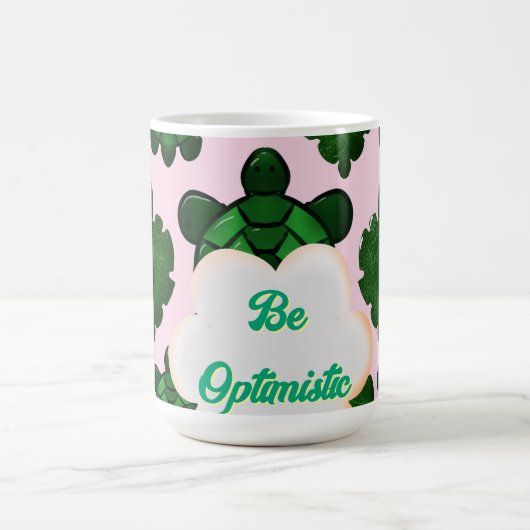 Cute Turtle Leaves Seamless Pattern, Tropical  Kaffeetasse (Mittel)