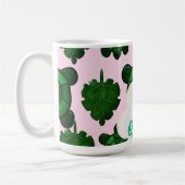 Cute Turtle Leaves Seamless Pattern, Tropical  Kaffeetasse (Links)