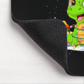 Cute Turtle Santa Christmas Tree Lights Xmas Pajam Mousepad (Ecke)