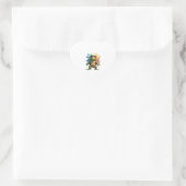 Cute Turtle Wearing Sunglasses Paint Splash Sea An Herz-Aufkleber (Tasche)