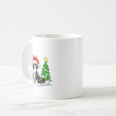 Cute Tuxedo Cat Santa Christmas Tree Lights Xmas T Kaffeetasse (Vorderseite Links)