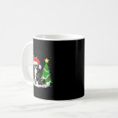 Cute Tuxedo Cat Santa Christmas Tree Lights Xmas T Kaffeetasse (Vorderseite Links)
