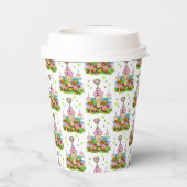 Cute Twin Cupcake Happy Birthday Paper Cup  Pappbecher (Rückseite)