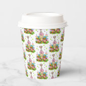 Cute Twin Cupcake Happy Birthday Paper Cup  Pappbecher (Vorderseite)