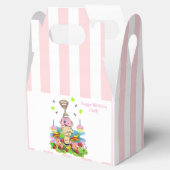 Cute Twin Happy Birthday Gable Favor Box Pink Blue Geschenkschachtel (Geöffnet)