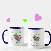 Cute two lovebirds tasse