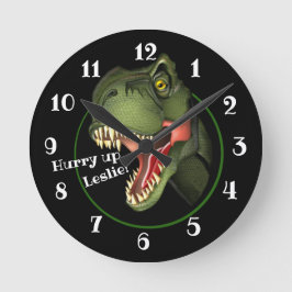 Cute Tyrannosaurus Rex Runde Wanduhr