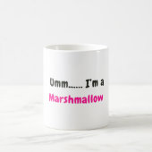 Cute “Umm... I'm a Marshmallow” Funny Quote Kaffeetasse (Mittel)