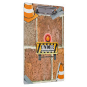 Cute Under Construction Clipboard  Klemmbrett (Rechts)