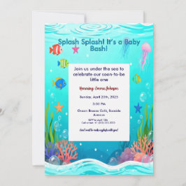 Cute Under the Sea Baby Shower Invitation - Ocean  Einladung