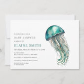 cute Under the sea jellyfish baby shower Einladung (Vorderseite)