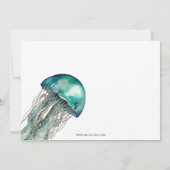 cute Under the sea jellyfish baby shower Einladung (Rückseite)