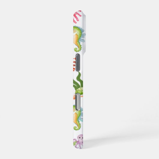 Cute Underwater Friends – Ocean Animals Pattern  iPhone Hülle (Rechte Seite)