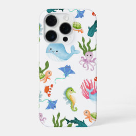 Cute Underwater Friends – Ocean Animals Pattern  iPhone 16 Pro Hülle