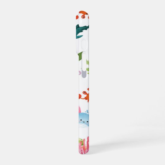 Cute Underwater Friends – Ocean Animals Pattern  iPhone Hülle (Linke Seite)