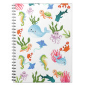 Cute Underwater Friends – Ocean Animals Pattern Notizblock (Vorderseite)