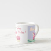Cute Unicorn Birthday Theme Mug Espressotasse (Vorderseite Rechts)