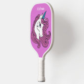 Cute Unicorn custom name Pickleball Schläger (Links)