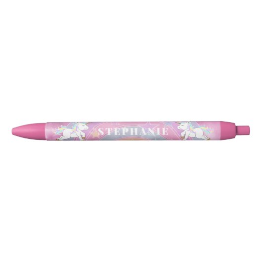Cute Unicorn Design - Personalize Pencil Kugelschreiber (Vorderseite)