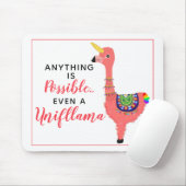 Cute Unicorn Flamingo Llama Inspirational Quote Mousepad (Mit Mouse)
