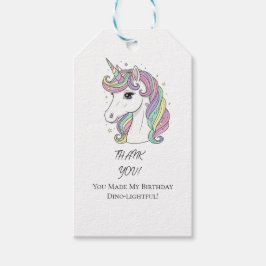 Cute Unicorn Happy Birthday Gift Tag Geschenkanhänger