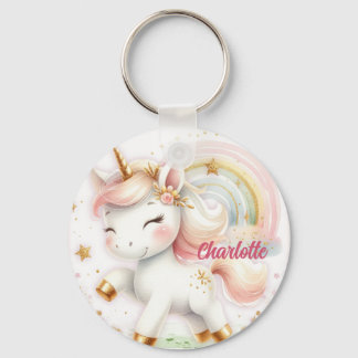 Cute unicorn keychain with a girl's name Schlüsselanhänger