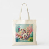 Cute unicorn lovers add name tragetasche (Rückseite)