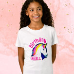 Cute Unicorn Magical Birthday Girl T-Shirt<br><div class="desc">Cute Unicorn Magical Birthday Girl T-Shirt. The t-shirt features a cute and beautiful unicorn drawing and colorful stars.</div>