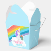 Cute Unicorn Rainbow Birthday Party Geschenkschachtel (Geöffnet)