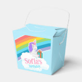 Cute Unicorn Rainbow Birthday Party Geschenkschachtel (Vorderseite)