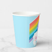 Cute Unicorn Rainbow Birthday Party Paper Cups Pappbecher (Rechts)